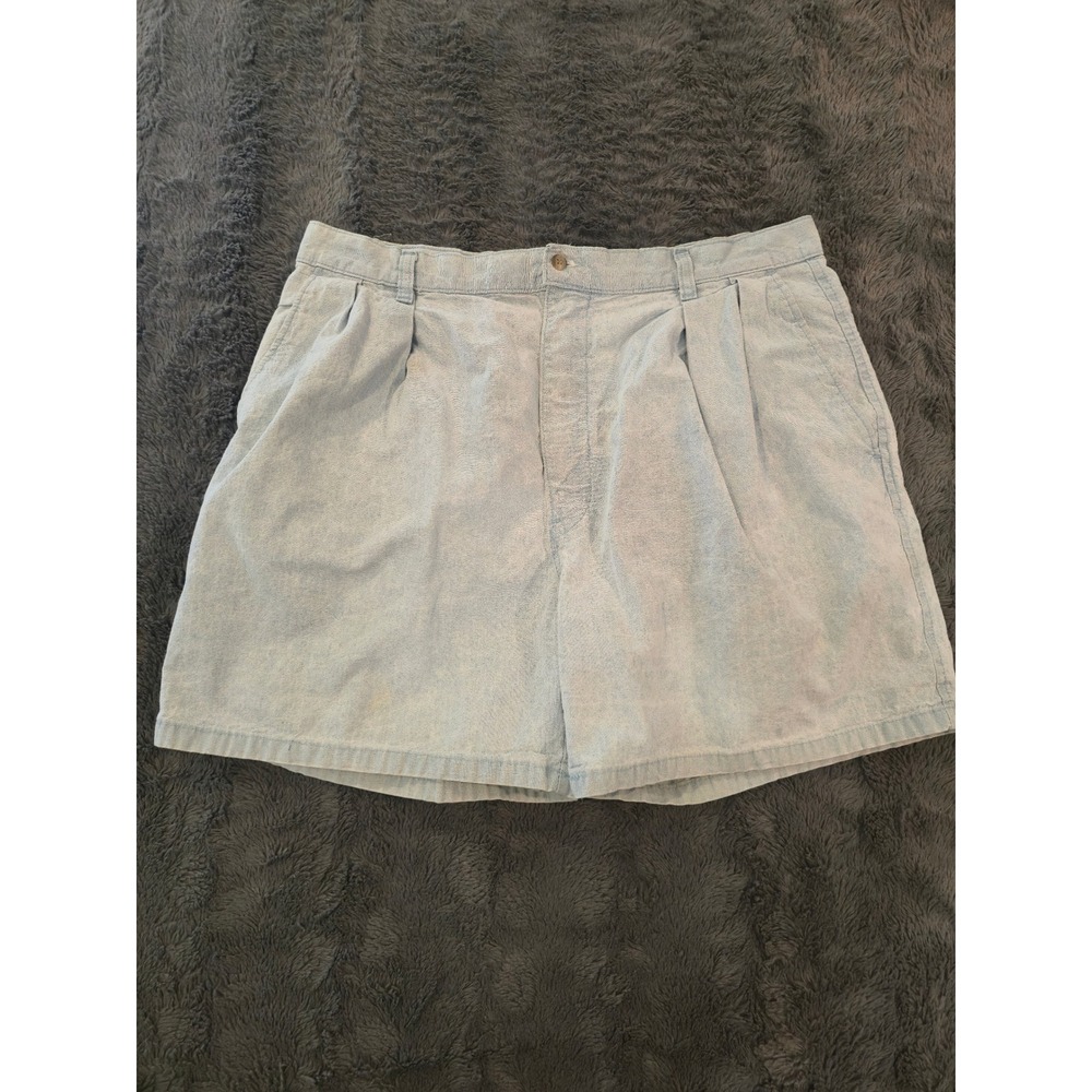 Christopher Hayes‎ Mens Vintage Pleated Denim Shorts Light Wash Blue Size 36 USA